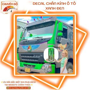 Decal chân kính ô tô