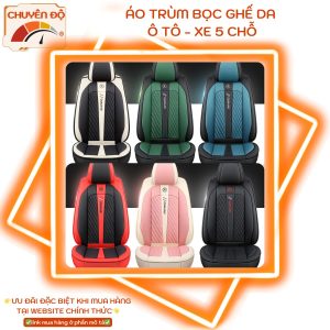 Áo trùm bọc ghế da xe 5 chỗ