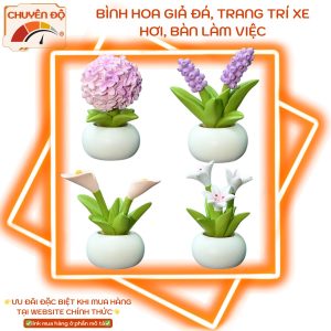 Bình hoa giả đá decor